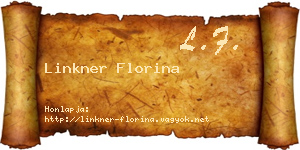 Linkner Florina névjegykártya